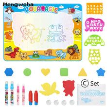 Load image into Gallery viewer, Large Bize water Colorful drawing Mat Painting Writing Mat Doodle WIth pens Educational Toys For children Rug Xmas Gift 110x90cm
