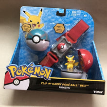 Load image into Gallery viewer, 2019 Genuine TOMY US version Pokemon Pikachu Master Ball Elf Ball Belt Set Telescopic Children's Toys Christmas Gifts POKEMON
